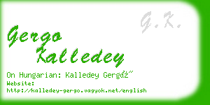 gergo kalledey business card